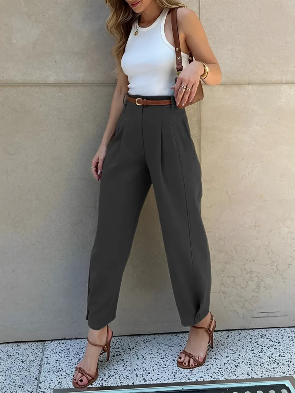 Calça Slim Cintura Média – Ester