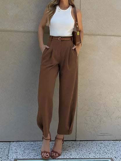 Calça Slim Cintura Média – Ester
