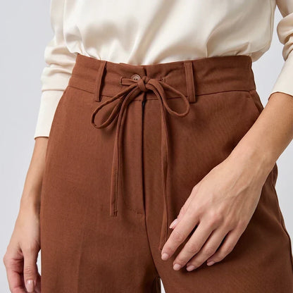 Calça Pantalona | Cintura Alta com Amarração